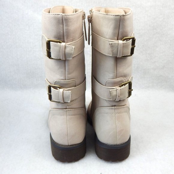 Daily Shoes Womens Mid Calf Military Lace Up Combat Boots Size 6 - Picture 4 of 11